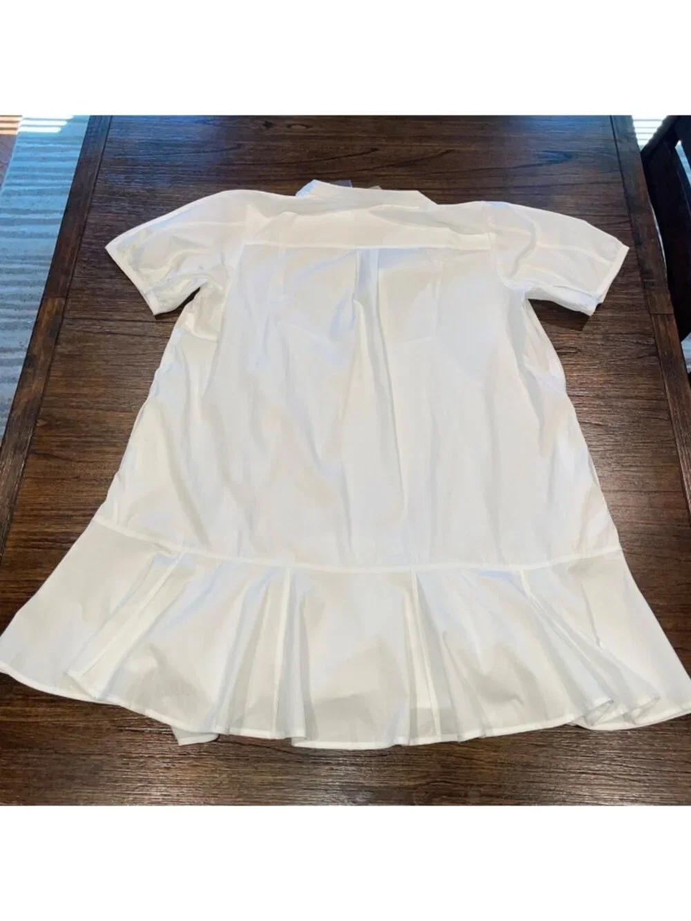 NWT J.Crew Delilah Dress in Cotton Poplin XXL White Short Sleeve Summer Mini 2XL